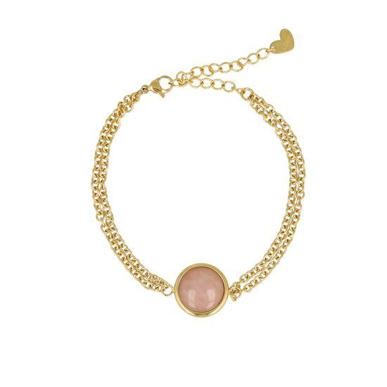 Rozenkwarts dubbele armband - My Bendel