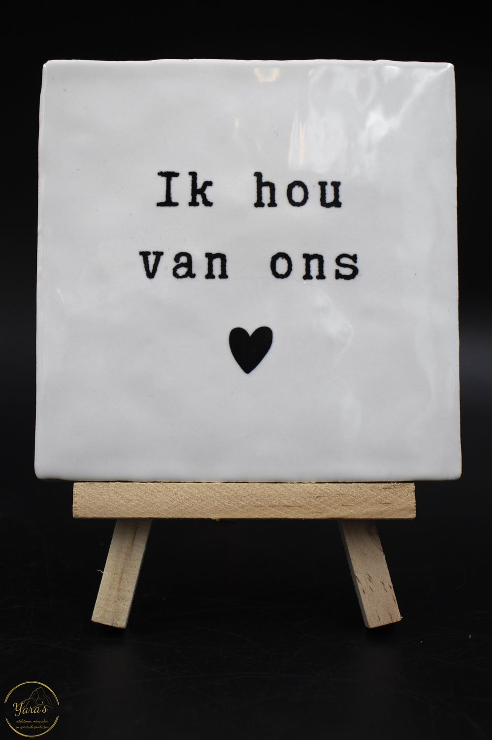 Tegeltje &quot;ik hou van ons&quot;