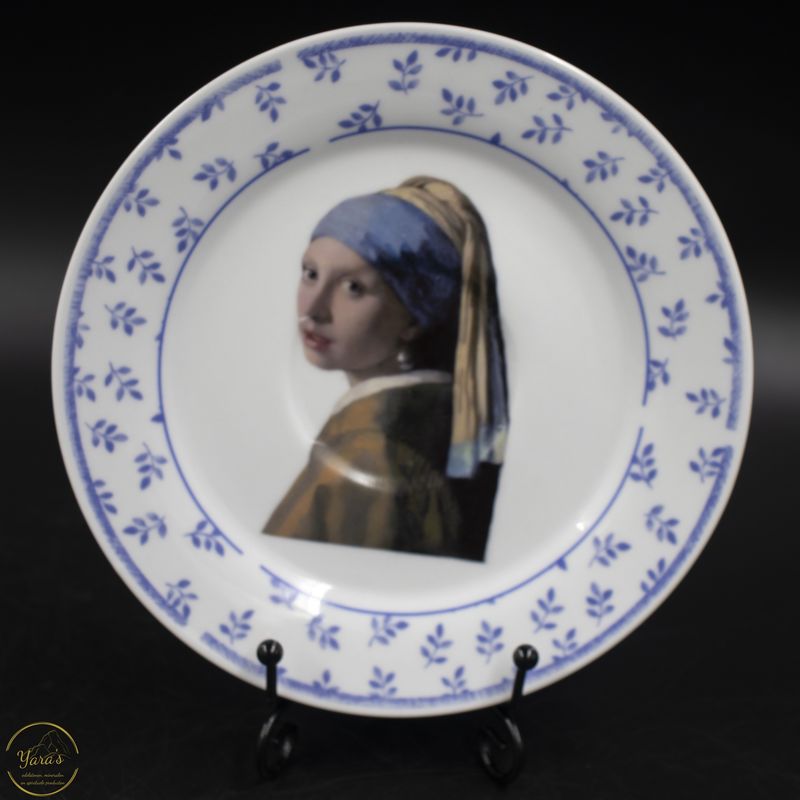 Bordje &quot;meisje met de parel&quot;