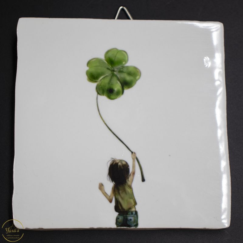 Tegeltje klavertje vier