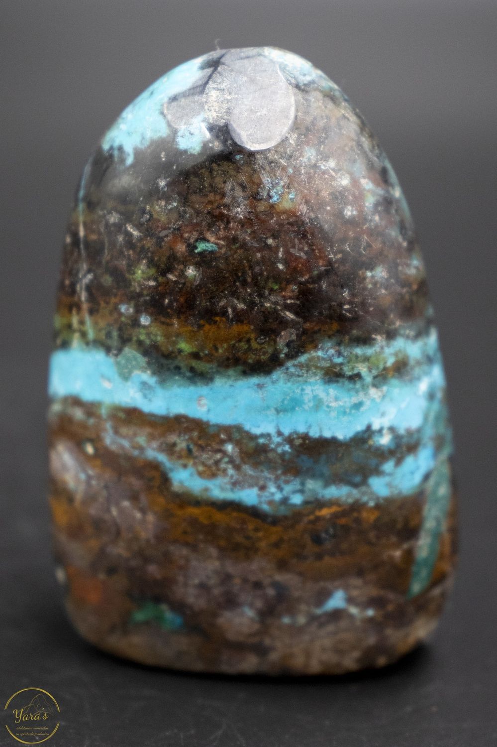 Chrysocolla sculptuur uit Peru 102 gram