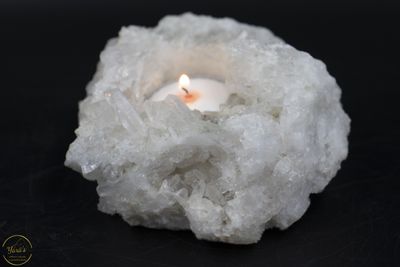 Theelichthouder Bergkristal - 924 gram