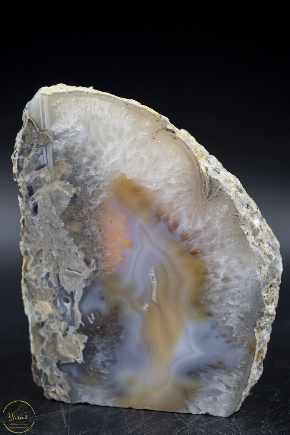 Agaat geode theelichthouder - 1.35 kg
