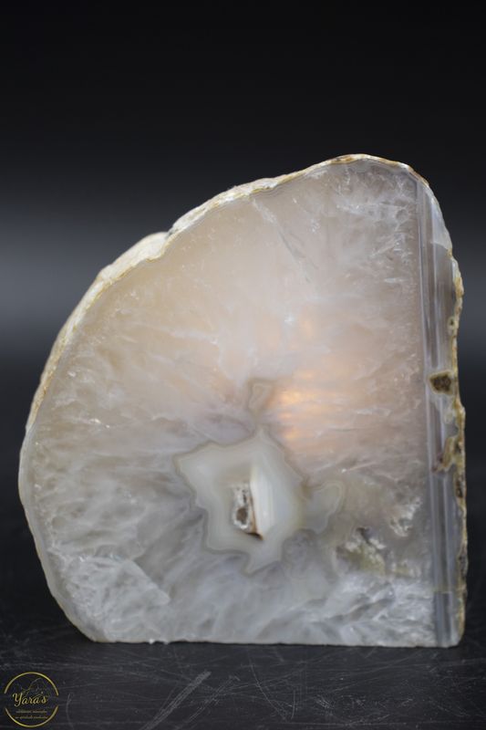 Agaat geode theelichthouder - 900 gram