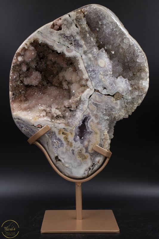 Roze Amethist met Groene Jaspis op standaard 10.252 kg