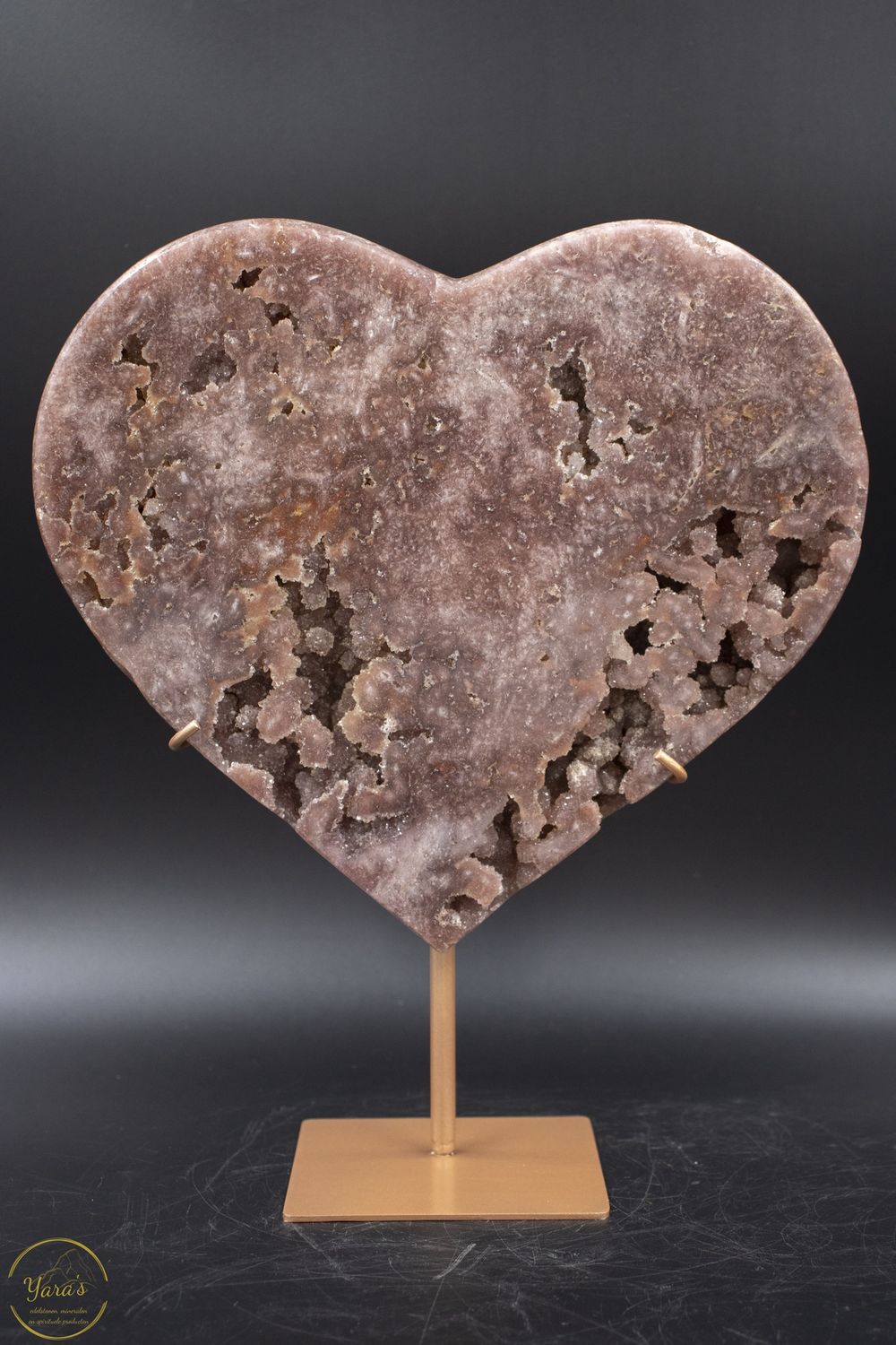 Roze Amethist hart op standaard 2.286kg