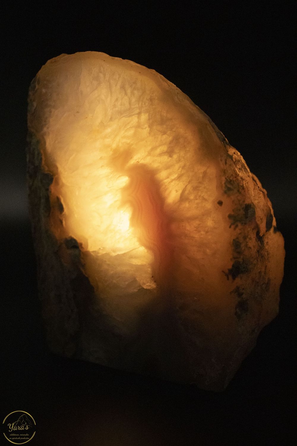 Agaat geode theelichthouder - 1.23 kg