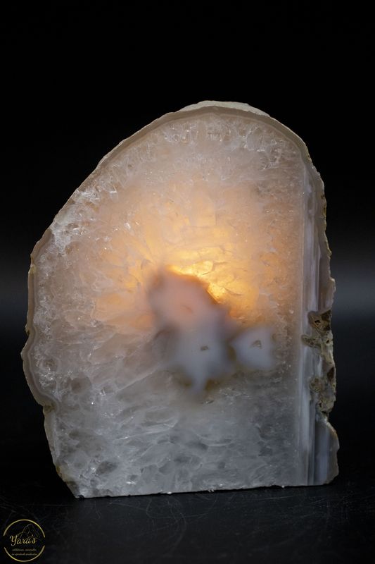 Agaat geode theelichthouder - 988 gram