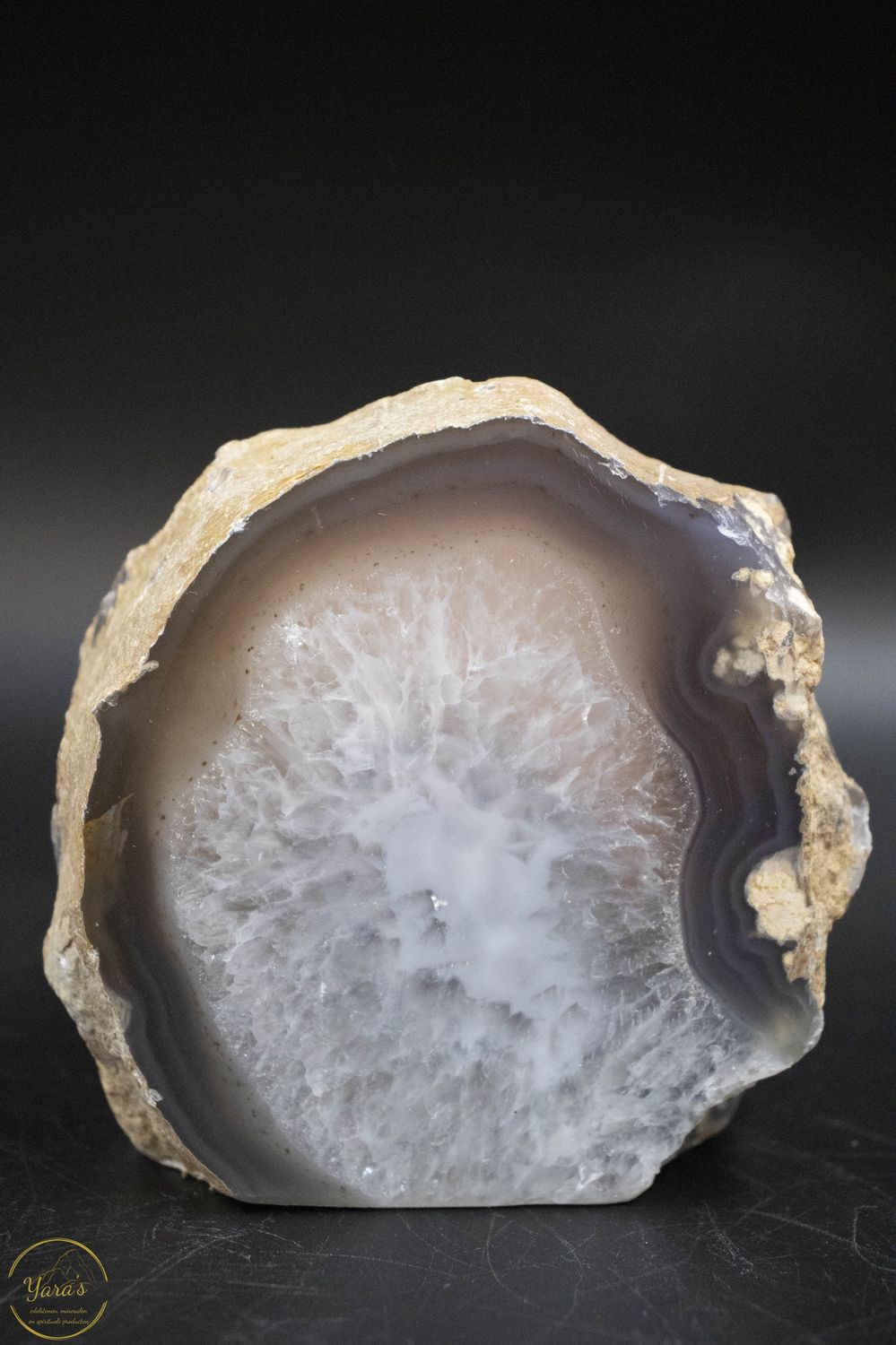 Agaat geode theelichthouder - 912 gram