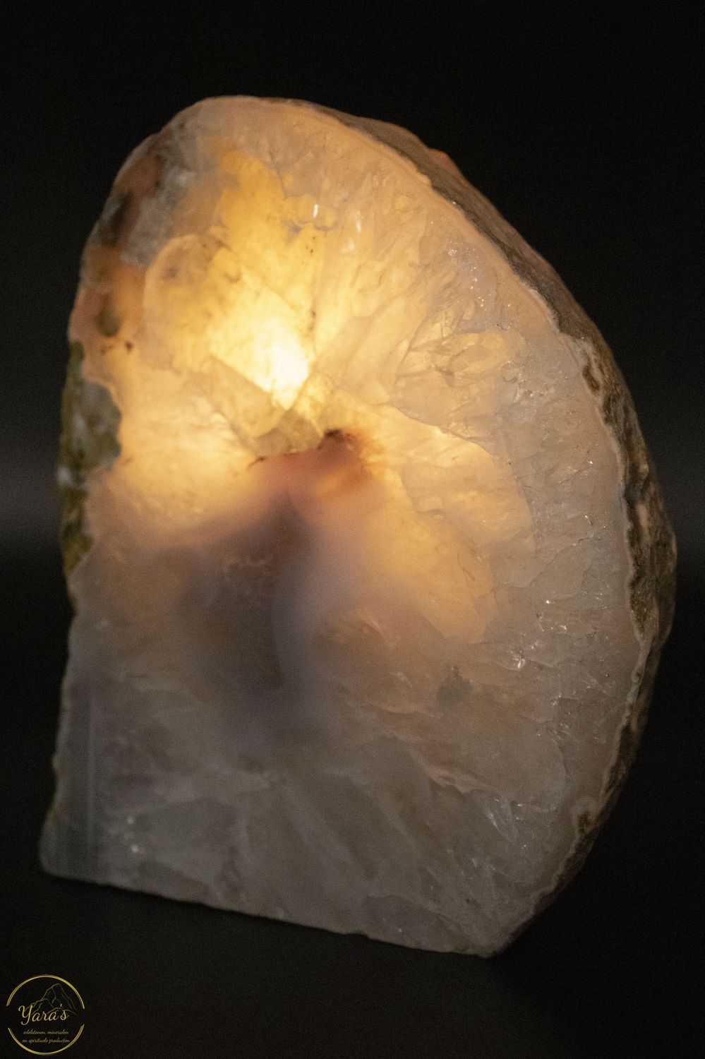 Agaat geode theelichthouder - 1.346kg