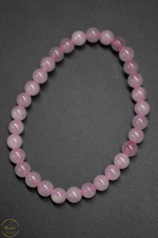 Rozenkwarts armband 6mm.