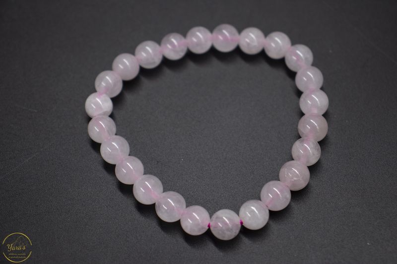 Rozenkwarts armband 8mm.