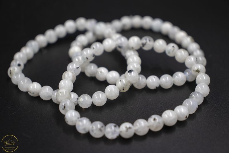 Regenboog maansteen armband 6mm