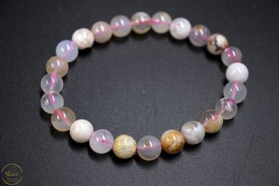 Bloemagaat armband 8mm