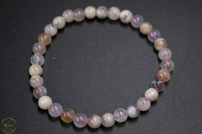 Bloemagaat armband 6mm