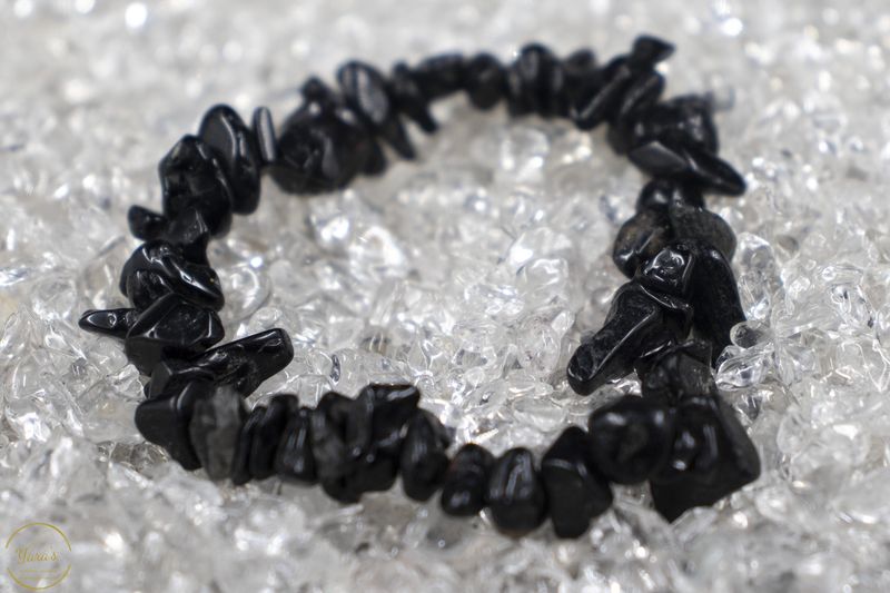 Zwarte Toermalijn split armband