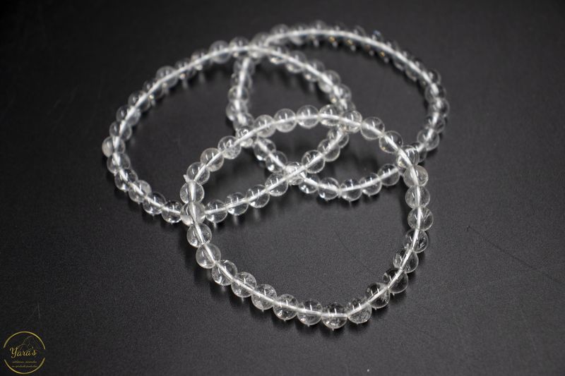 Bergkristal armband 6mm.