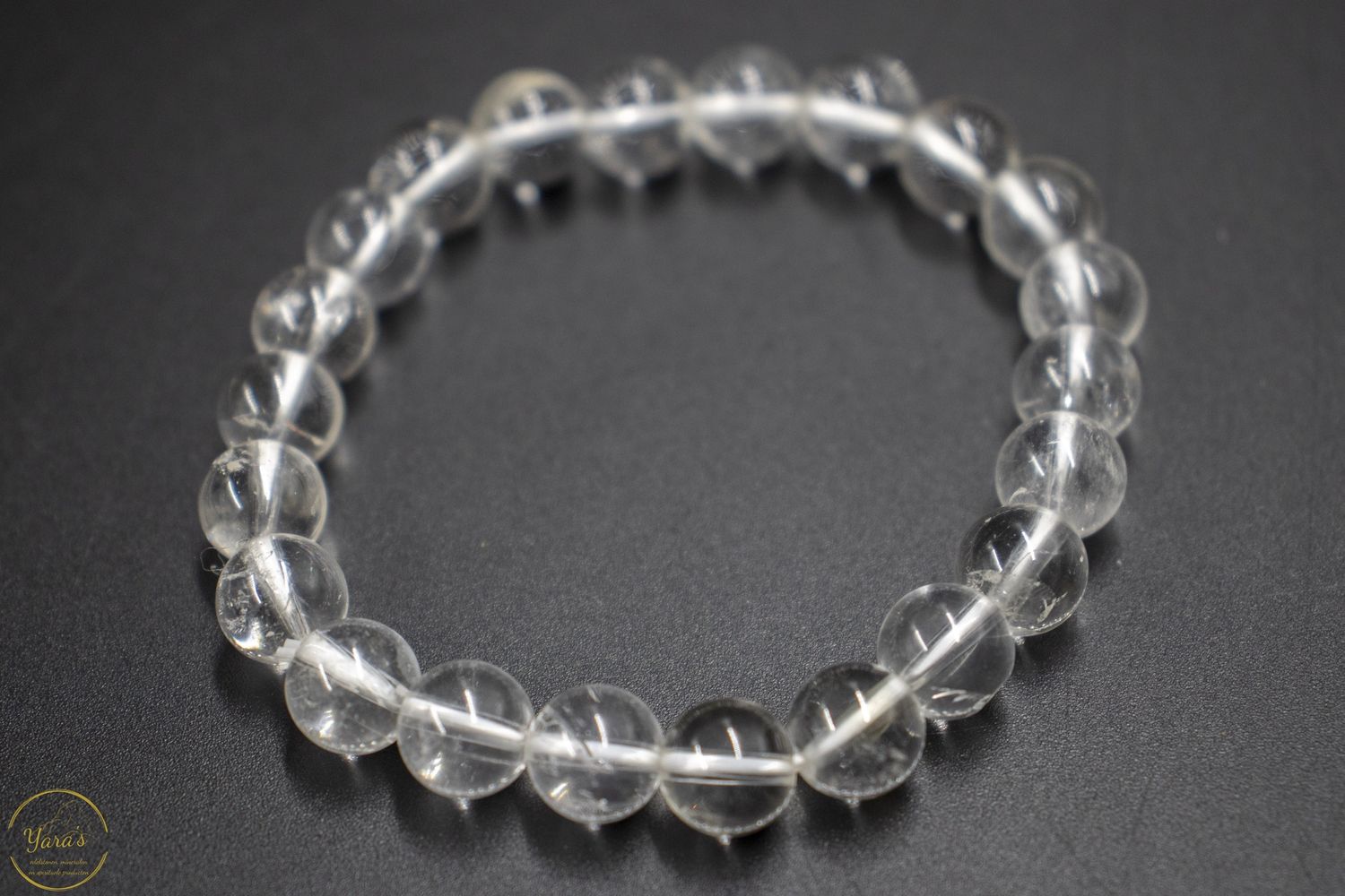 Bergkristal armband 8mm.