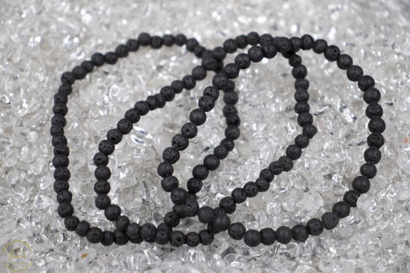 Lavasteen armband 4mm