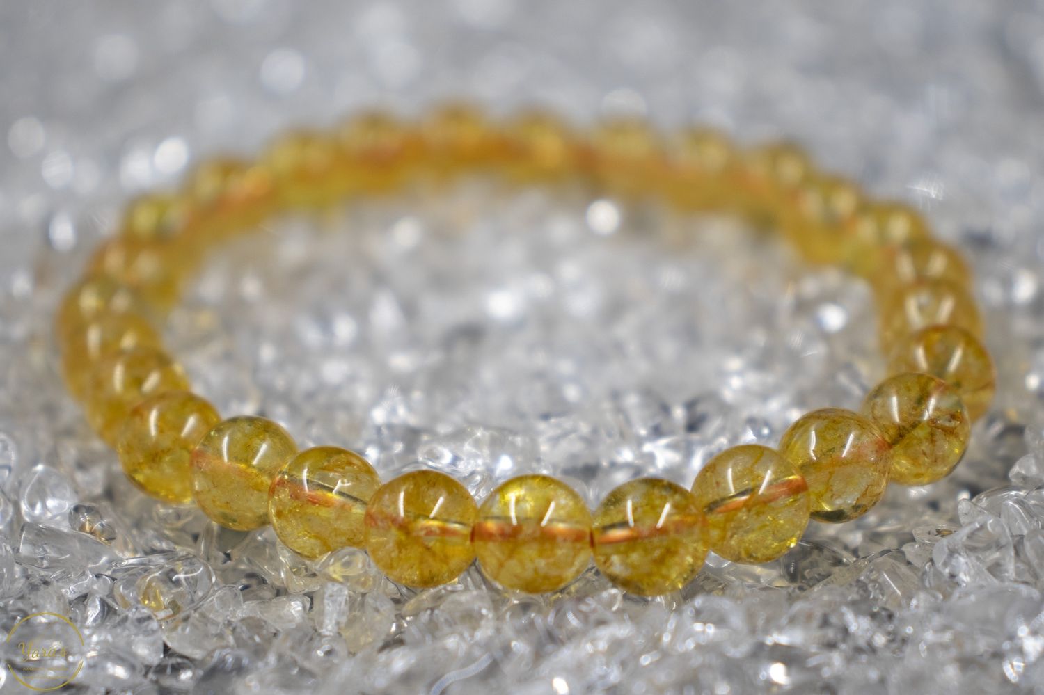 Gebrande Amethist armband 8mm