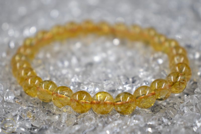 Gebrande Amethist armband 8mm