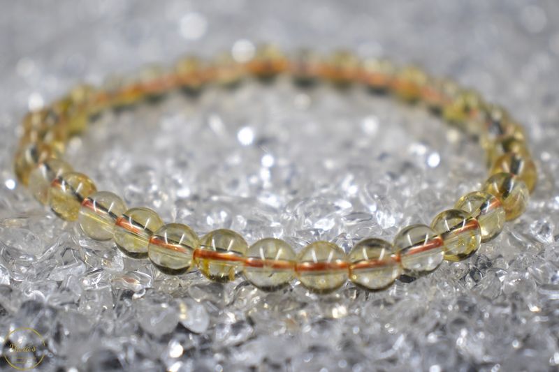 Gebrande Amethist armband 6mm