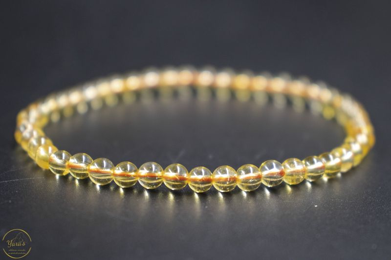 Gebrande Amethist armband 4mm