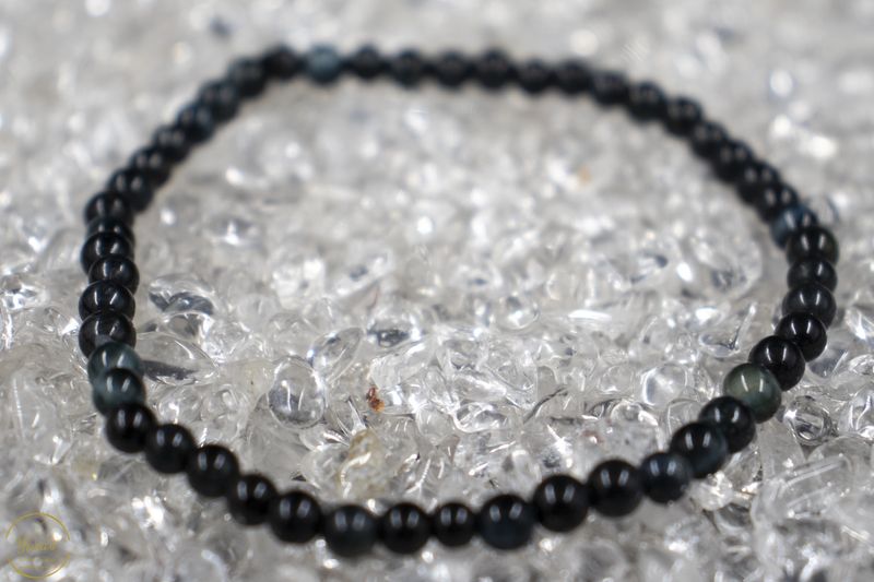 Blauwe Tijgeroog / Valkenoog armband 4mm