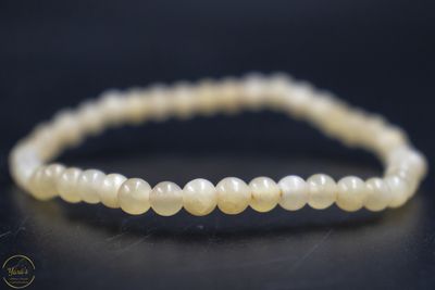 Gele Calciet armband 4mm