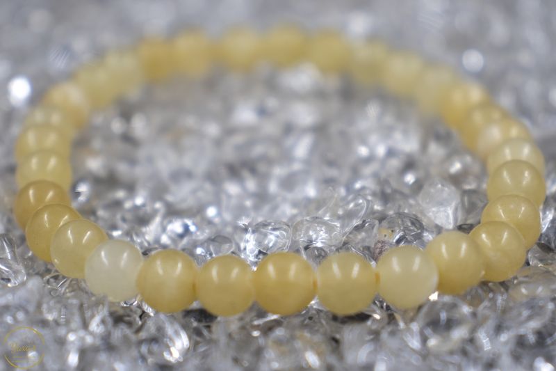 Gele Calciet armband 6mm