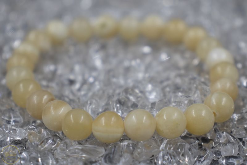 Gele Calciet armband 8mm.