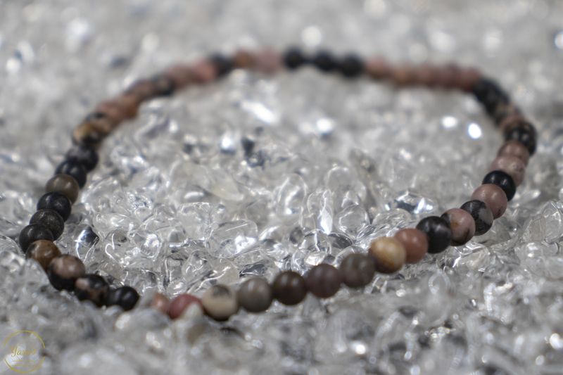 Rhodoniet armband 4mm