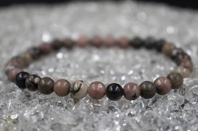 Rhodoniet armband 6mm.