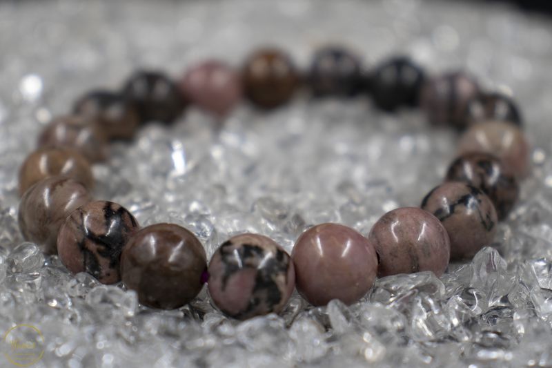 Rhodoniet armband 10mm.