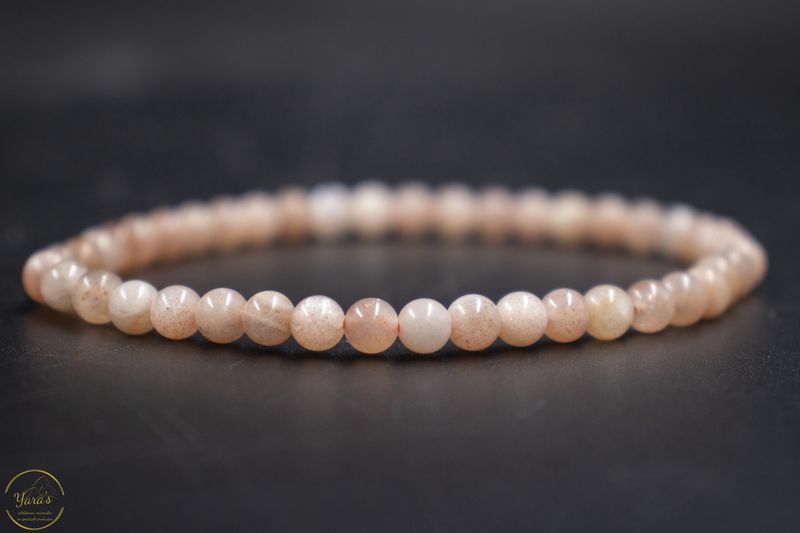 Perzik Maansteen armband 4mm