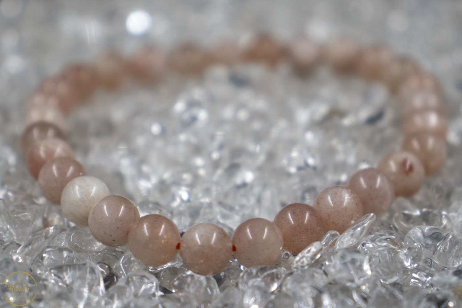 Perzik Maansteen armband 6mm