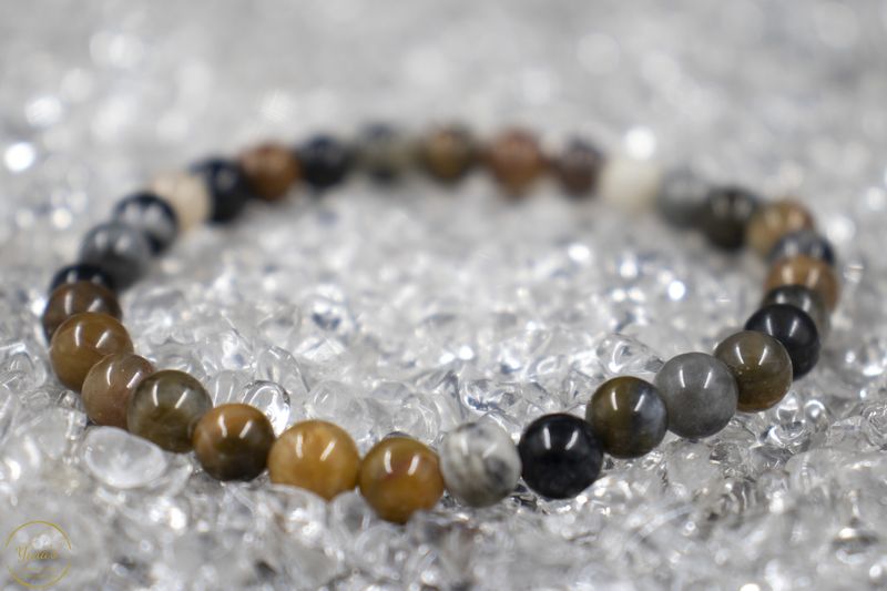 Versteend hout armband 6mm.