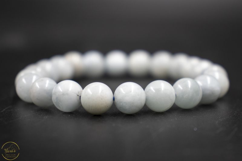 Aquamarijn armband 8mm.