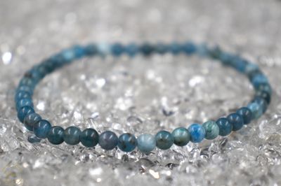 Blauwe Apatiet armband 4mm.