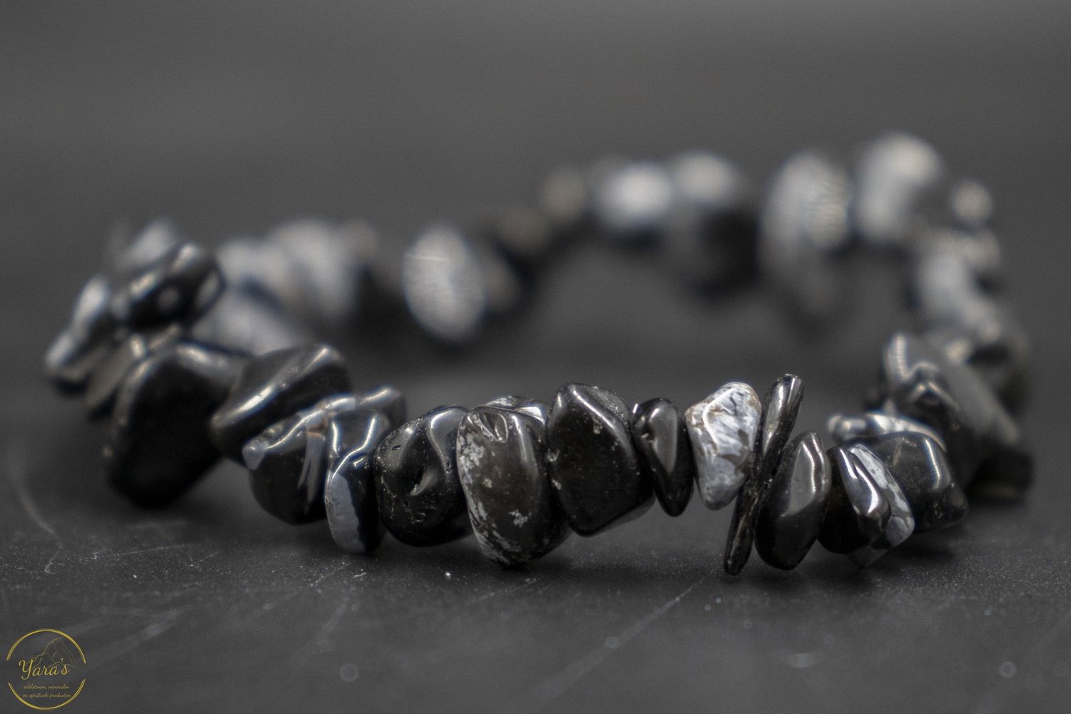 Sneeuwvlok Obsidiaan Split Armband