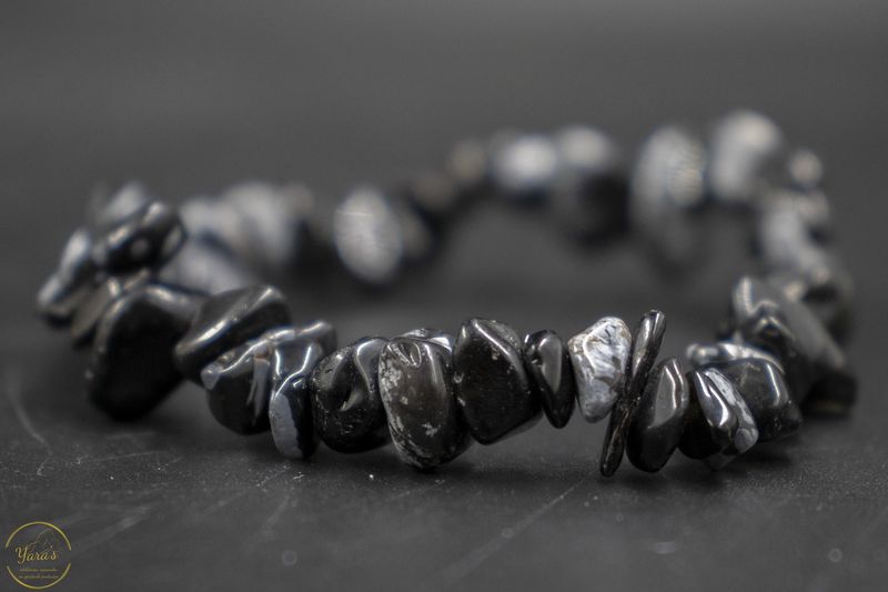 Sneeuwvlok Obsidiaan Split Armband