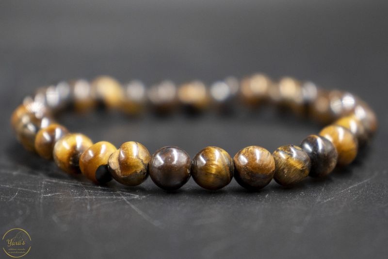 Tijgerijzer armband 6mm