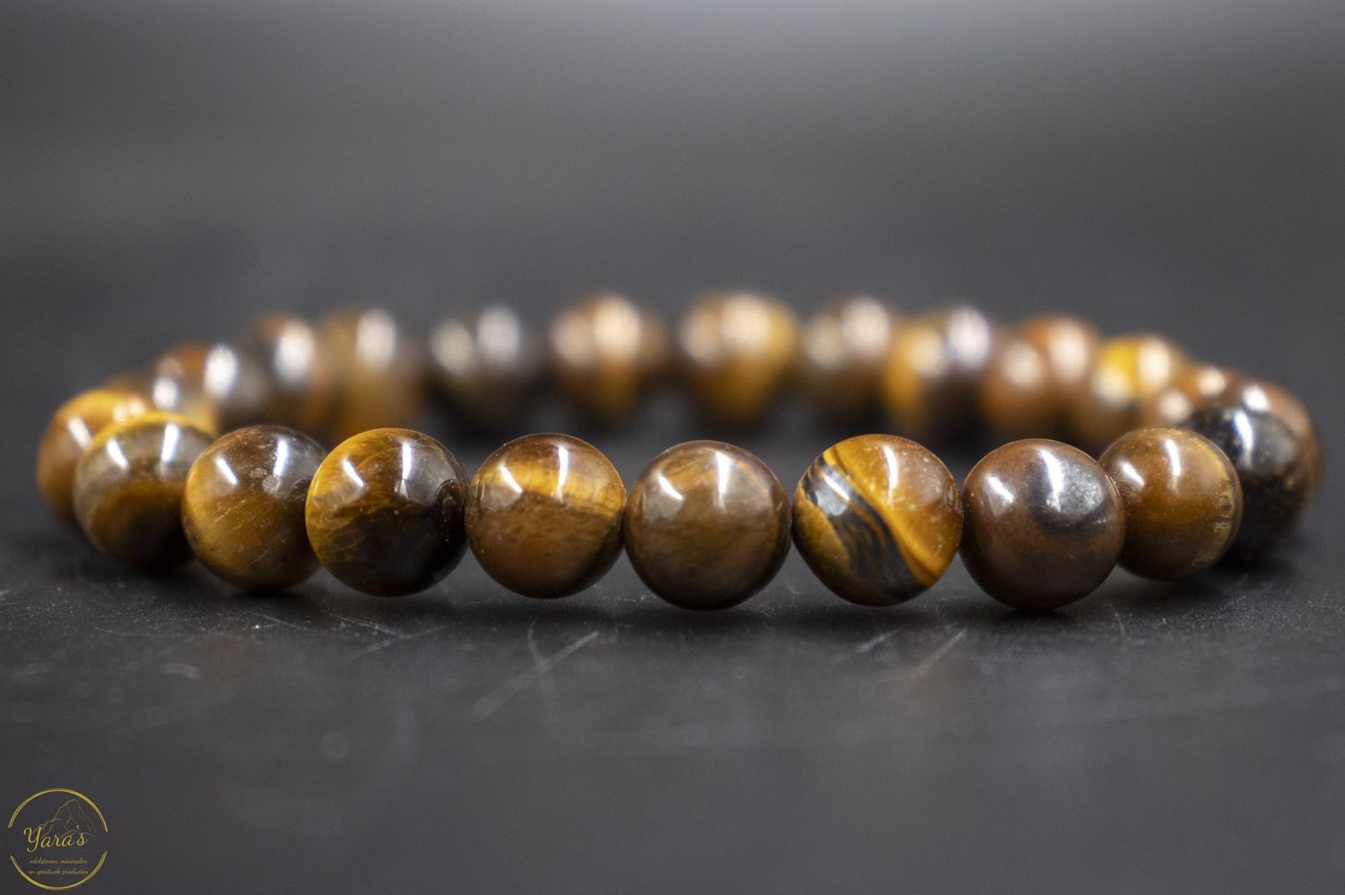 Tijgerijzer armband 8mm