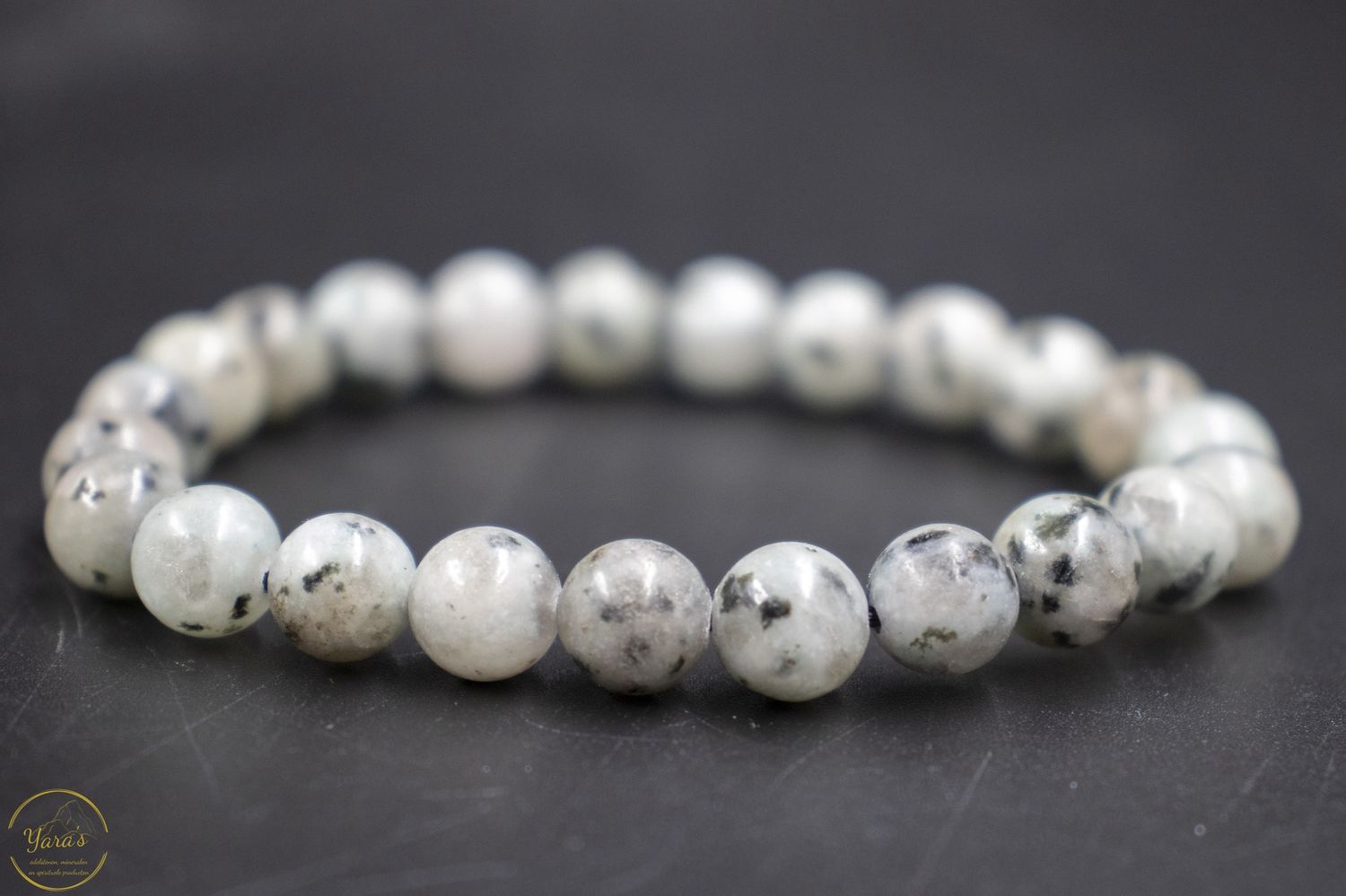 Kiwi Jaspis armband 8mm