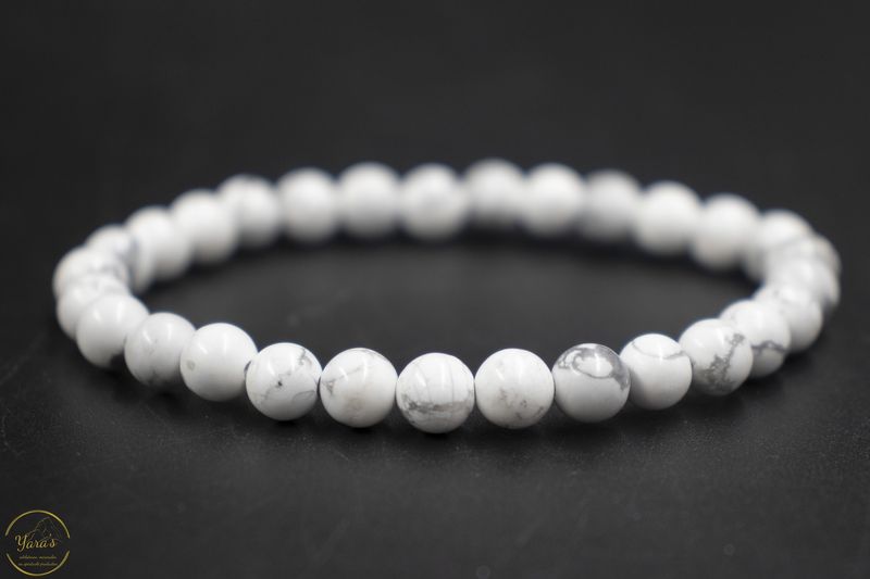 Witte Howliet armband 6mm