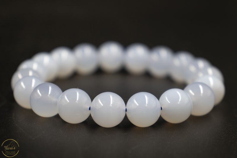 Blauwe Chalcedoon armband 10mm