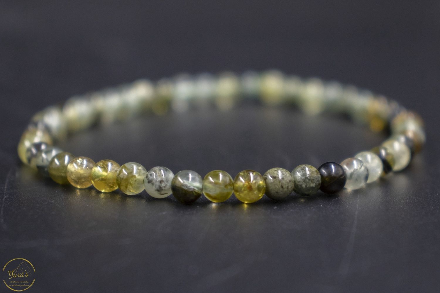 Prehniet armband 4mm