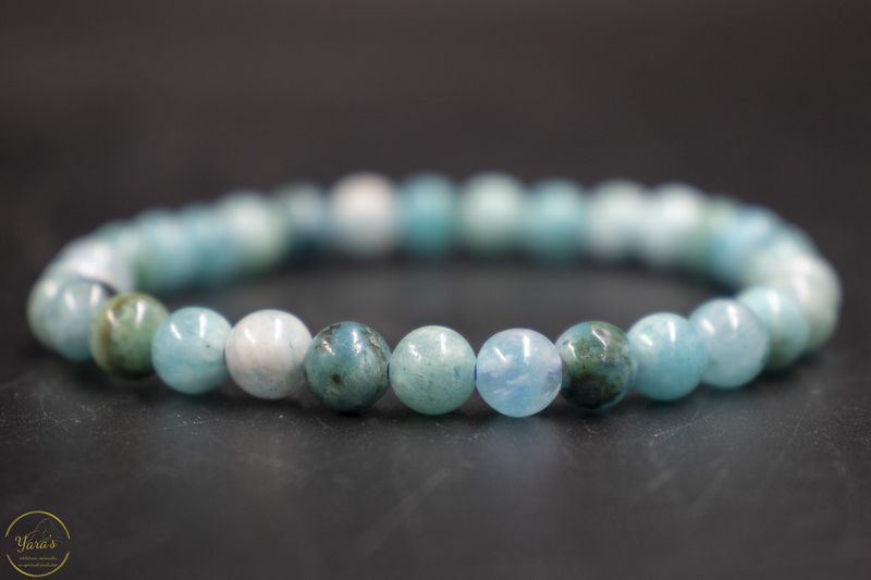 Blauwe Aragoniet armband 6mm