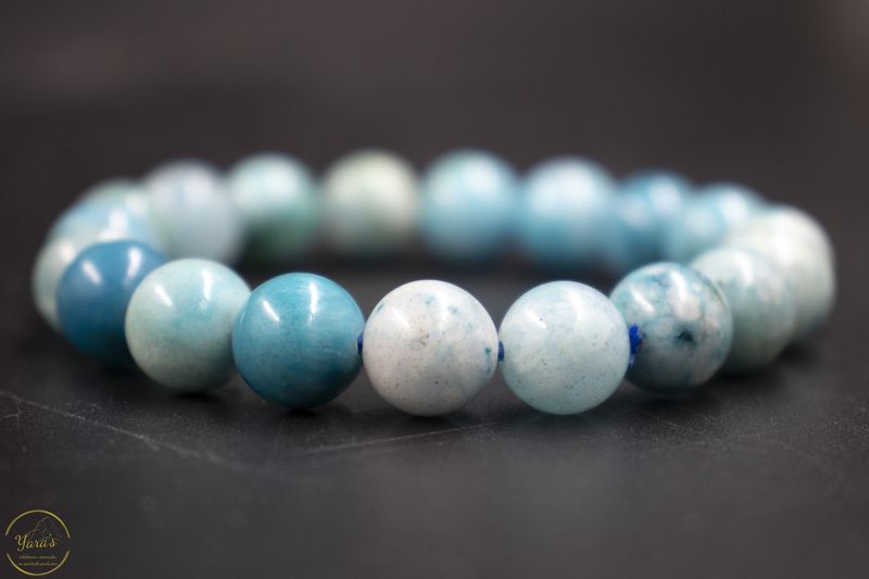 Blauwe Aragoniet armband 10mm