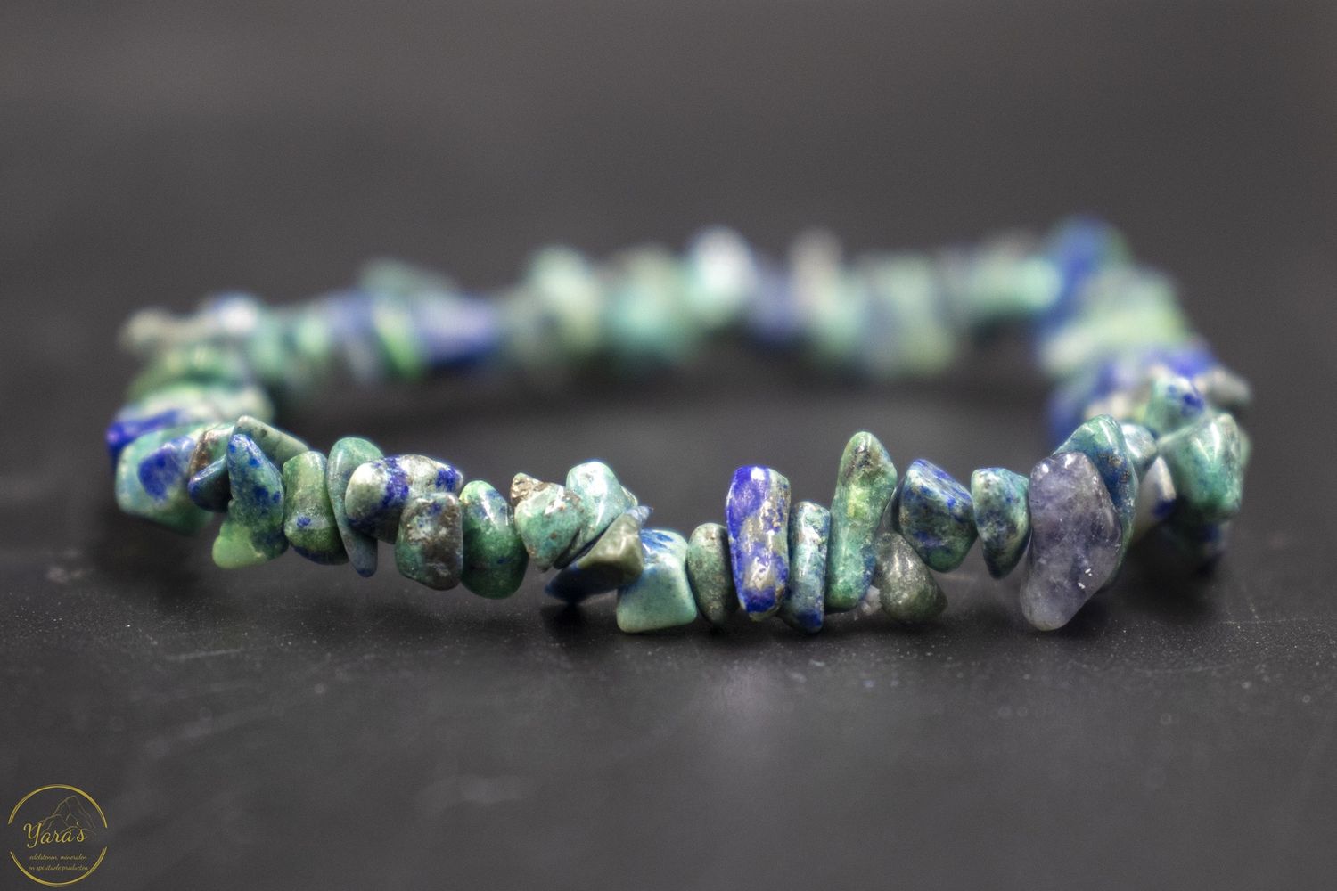 Azuriet met Malachiet armband split